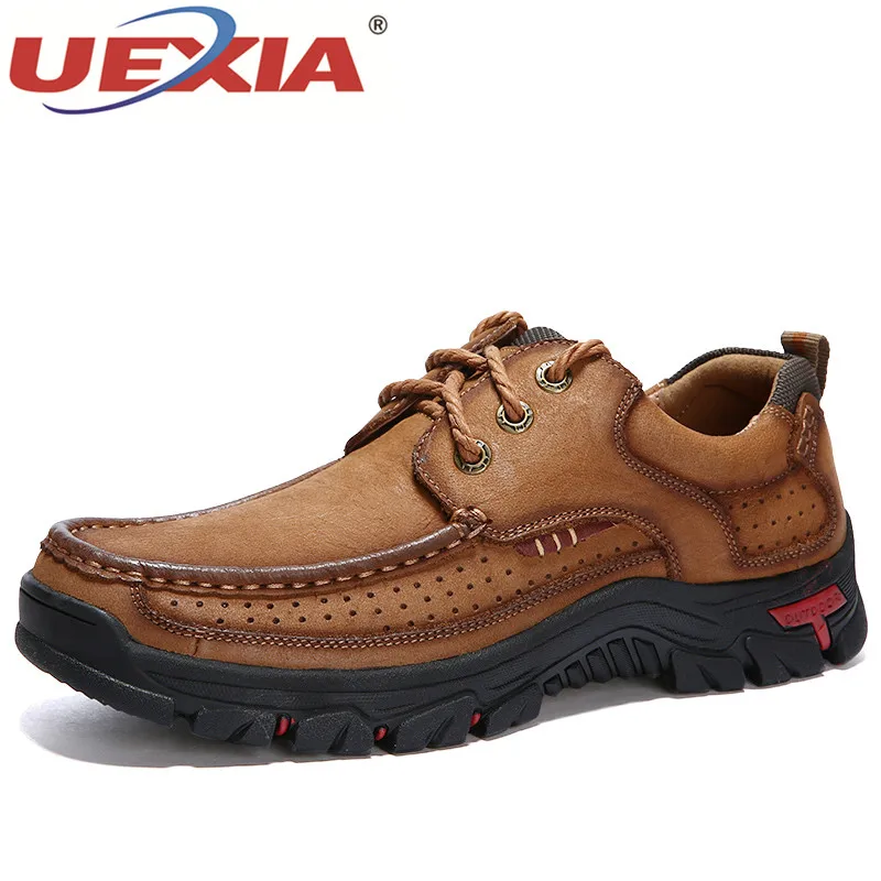 UEXIA Fashion Moccasins Flats Men Loafers Walking Work Anti-skid Moccasins Breathable Casual Shoes Men Driving Boats Men Shoes