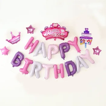 Happy Birthday Party Letter Foil Balloons 19pcs Princess Crown Set Baby Girl ballon Baby Shower Princess Party Supplies Balloons
Happy Birthday Party Letter Foil Balloons 19pcs Princess Crown Set Baby Girl ballon Baby Shower Princess Party Supplies Balloons