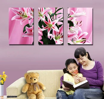 pink lily print canvas wall painting flower 3 pieces Modern home art decoration sale
pink lily print canvas wall painting flower 3 pieces Modern home art decoration sale