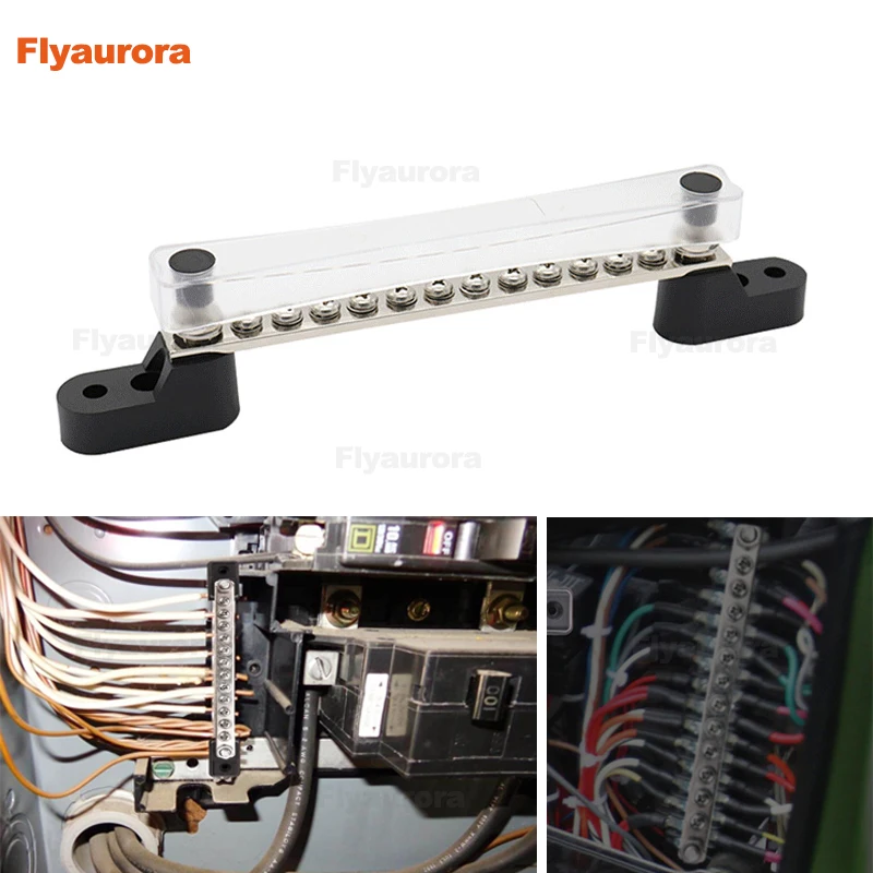 Bus Bar 12P Power Post Junction Block Negative Distribution Wiring Terminal Row for Boat Automotive Marine Truck RV Bus
Bus Bar 12P Power Post Junction Block Negative Distribution Wiring Terminal Row for Boat Automotive Marine Truck RV Bus