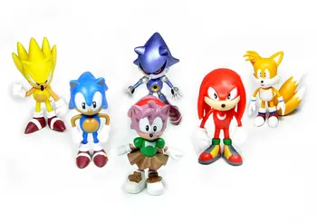 6pcs/lot 2" sonic the hedgehog Action Figure Knuckles Sonic Super Sonic Amy Metal Sonic and Tails TRU Exclusive model toy
6pcs/lot 2" sonic the hedgehog Action Figure Knuckles Sonic Super Sonic Amy Metal Sonic and Tails TRU Exclusive model toy
