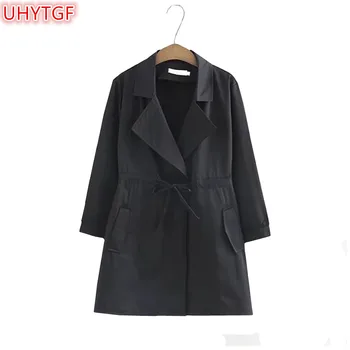 UHYTGF Casual Women Trench Coat 2018 4XL Plus size Windbreaker Coat Lacing Women clothing Coat Double-breasted Medium length 134
UHYTGF Casual Women Trench Coat 2018 4XL Plus size Windbreaker Coat Lacing Women clothing Coat Double-breasted Medium length 134
