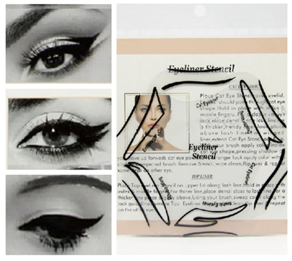 6 Style in 1 Piece Makeup Cat Fish Tail Double Wing Eyeliner Stencil Kit Model for Eyebrows Template Fard a Paupiere Card
6 Style in 1 Piece Makeup Cat Fish Tail Double Wing Eyeliner Stencil Kit Model for Eyebrows Template Fard a Paupiere Card