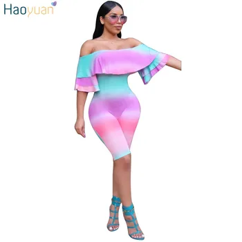 ZOOEFFBB Ruffle Playsuit Tye Dye Print Bodysuit Off Shoulder Overalls Sexy Backless Club Wear Summer Rompers Womens Jumpsuit 
ZOOEFFBB Ruffle Playsuit Tye Dye Print Bodysuit Off Shoulder Overalls Sexy Backless Club Wear Summer Rompers Womens Jumpsuit