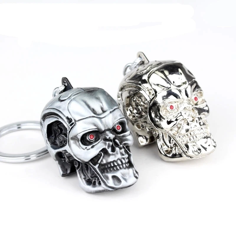 Movie Terminator skull head logo Keychain Cool Punk 3D Skull Head Shape Keyring Men and Women Car Pendant Jewelry
Movie Terminator skull head logo Keychain Cool Punk 3D Skull Head Shape Keyring Men and Women Car Pendant Jewelry