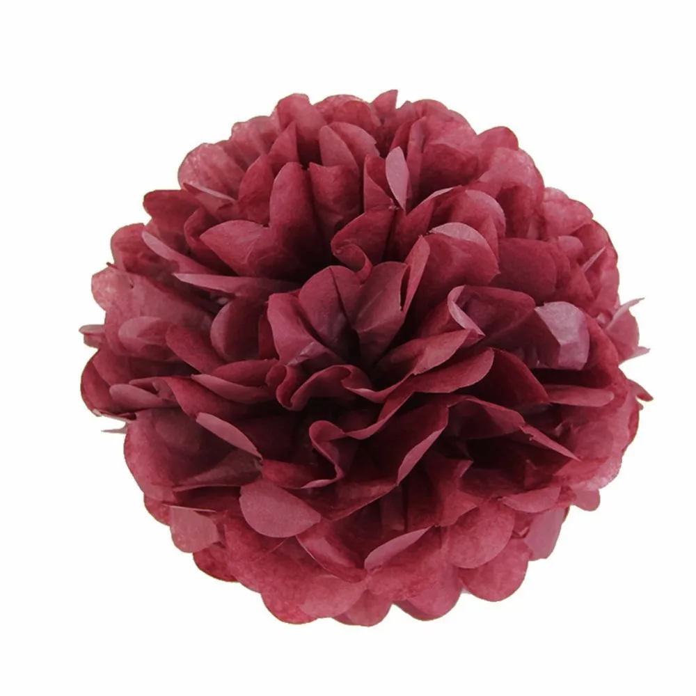 Big Burgundy Color Tissue Paper Pom Poms DIY Paper Flower BBQ Decoration Halloween Themed Tea Party Favor 10 pieces per lot
Big Burgundy Color Tissue Paper Pom Poms DIY Paper Flower BBQ Decoration Halloween Themed Tea Party Favor 10 pieces per lot