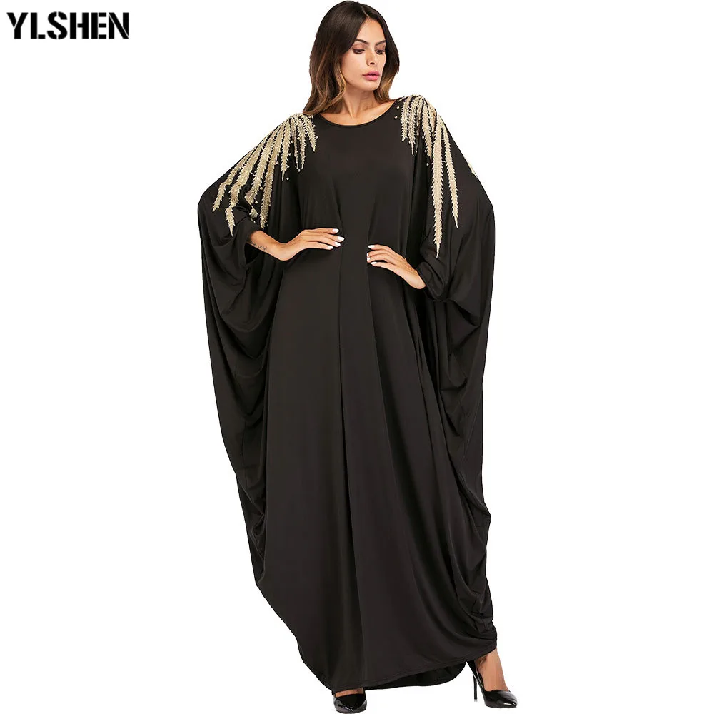2019 Muslim Abaya Dubai Black Women Maxi Dresses Sexy Batwing Sleeve Beading Moslim Dress Kaftan Islamic Turkey Islamic Clothing
2019 Muslim Abaya Dubai Black Women Maxi Dresses Sexy Batwing Sleeve Beading Moslim Dress Kaftan Islamic Turkey Islamic Clothing