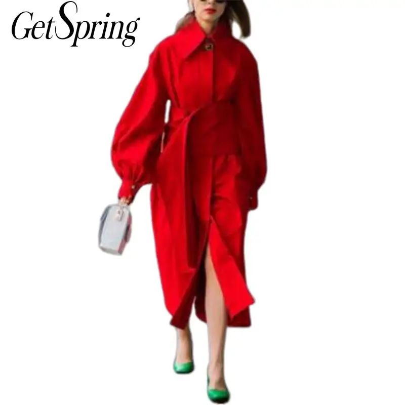 GETSRING Women Trench Turn-down Collar Belt Long Trench Coat Women Lantern Sleeve Plus Size Winter Coats Woman 2018 New Casual
GETSRING Women Trench Turn-down Collar Belt Long Trench Coat Women Lantern Sleeve Plus Size Winter Coats Woman 2018 New Casual
