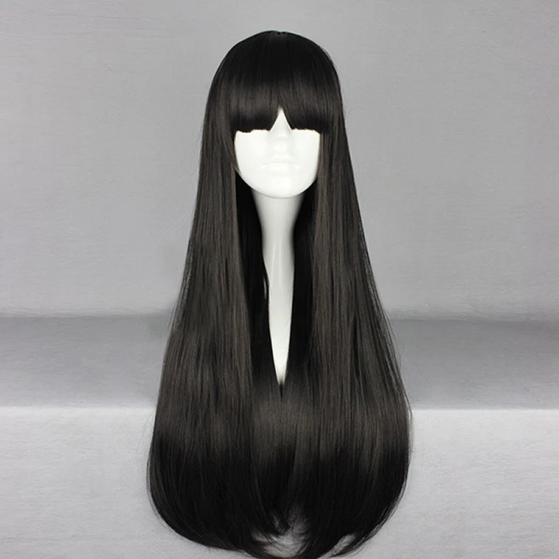 70CM Long Straight Black Basic Hair Fashion Cosplay Full Wig With Bang Heat Resistant+Wig Cap H75398A
70CM Long Straight Black Basic Hair Fashion Cosplay Full Wig With Bang Heat Resistant+Wig Cap H75398A