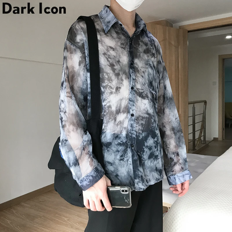 Dark Icon Tie Dyeing Turn-Down Collar Mush Shirts Men 2019 Autumn Street Hip Hop Thin Men’s Shirt Long Sleeve Blue/Grey
Dark Icon Tie Dyeing Turn-Down Collar Mush Shirts Men 2019 Autumn Street Hip Hop Thin Men’s Shirt Long Sleeve Blue/Grey