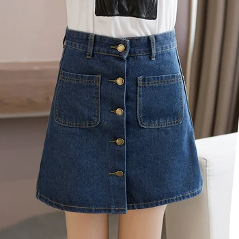 Hot 2019 Summer Harajuku Style Women Bottoms Denim Short Skirt Female Casual Single-breasted Plus size Womens Jeans Saia Skirts
Hot 2019 Summer Harajuku Style Women Bottoms Denim Short Skirt Female Casual Single-breasted Plus size Womens Jeans Saia Skirts