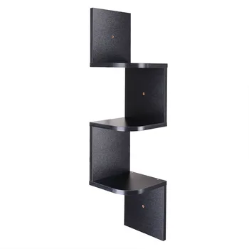 Yescom 3 Tiers Zig Zag Floating Wall Mount Corner Shelf Wooden Display Shelves Storage Organizer with Gradienter Black
Yescom 3 Tiers Zig Zag Floating Wall Mount Corner Shelf Wooden Display Shelves Storage Organizer with Gradienter Black