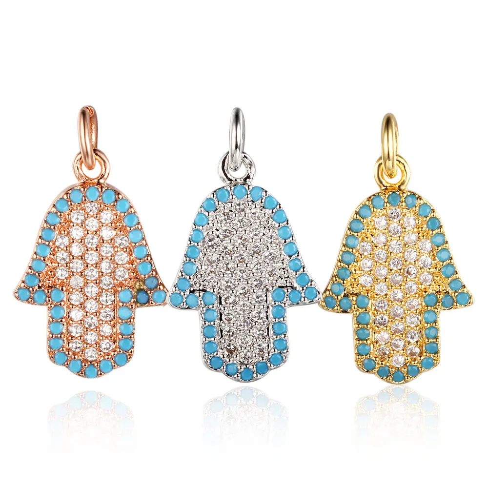 VNISTAR Hamsa Hand CZ Charm Micro Pave Cubic Zirconia Protection Symbol Pendant Charms DIY Jewelry Making Finding Wholesale
VNISTAR Hamsa Hand CZ Charm Micro Pave Cubic Zirconia Protection Symbol Pendant Charms DIY Jewelry Making Finding Wholesale