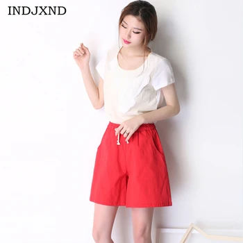 INDJXND Cotton Linen Summer Casual Women's Wide Leg Denim Blue Casual Shorts Women Loose Pocket High Waisted Shorts Large Size
INDJXND Cotton Linen Summer Casual Women's Wide Leg Denim Blue Casual Shorts Women Loose Pocket High Waisted Shorts Large Size