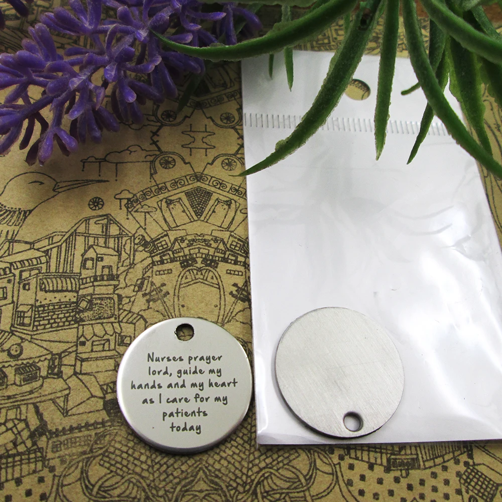 20pcs--"Nurses prayer lord, guide my hands and..."stainless steel charms 5 styles for choosing DIY Charms for necklace bracelets
20pcs--"Nurses prayer lord, guide my hands and..."stainless steel charms 5 styles for choosing DIY Charms for necklace bracelets
