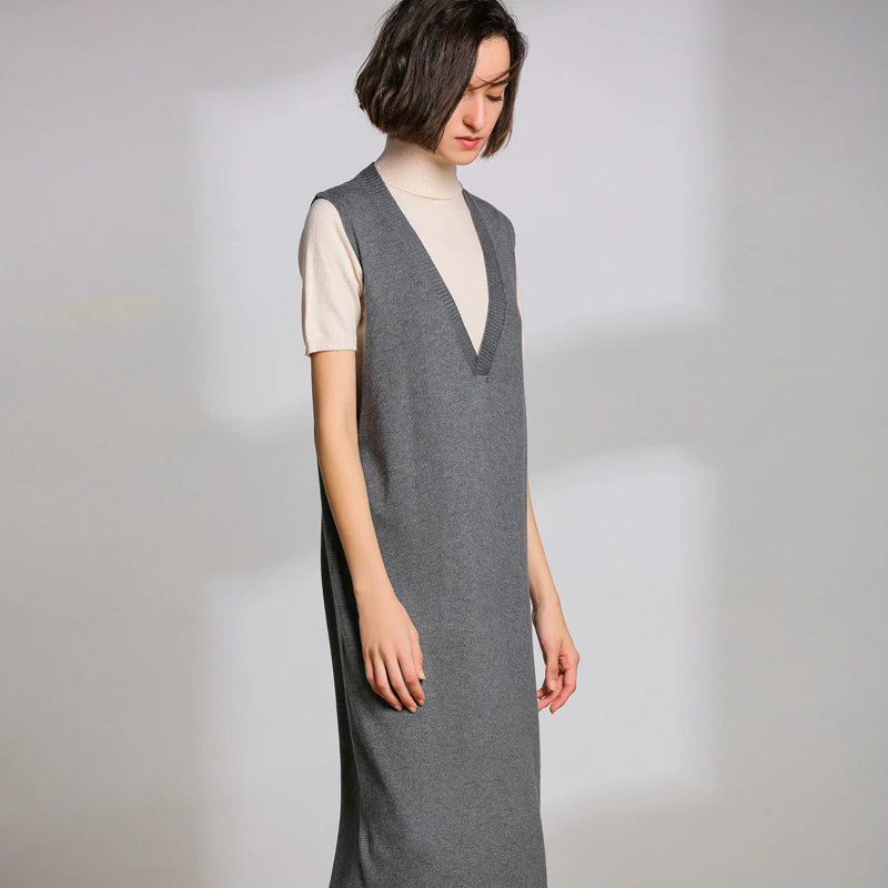LHZSYY 2019Spring New Women's Wool Knit Large Size Long V-Neck Vest vest Sleeveless Sweater Bottoming Knit High Waist Long skirt
LHZSYY 2019Spring New Women's Wool Knit Large Size Long V-Neck Vest vest Sleeveless Sweater Bottoming Knit High Waist Long skirt