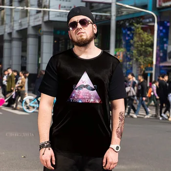 2018 new summer Fashion tide brand large size men's T-shirt beard loose Print short-sleeved men's half-sleeved shirt Size 5XL
2018 new summer Fashion tide brand large size men's T-shirt beard loose Print short-sleeved men's half-sleeved shirt Size 5XL