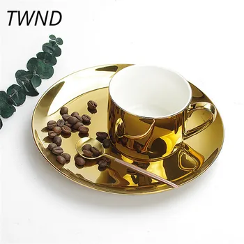 Silver gold plate coffee mugs tea milk cups pure color mark plates creative drinkware coffeeware
Silver gold plate coffee mugs tea milk cups pure color mark plates creative drinkware coffeeware