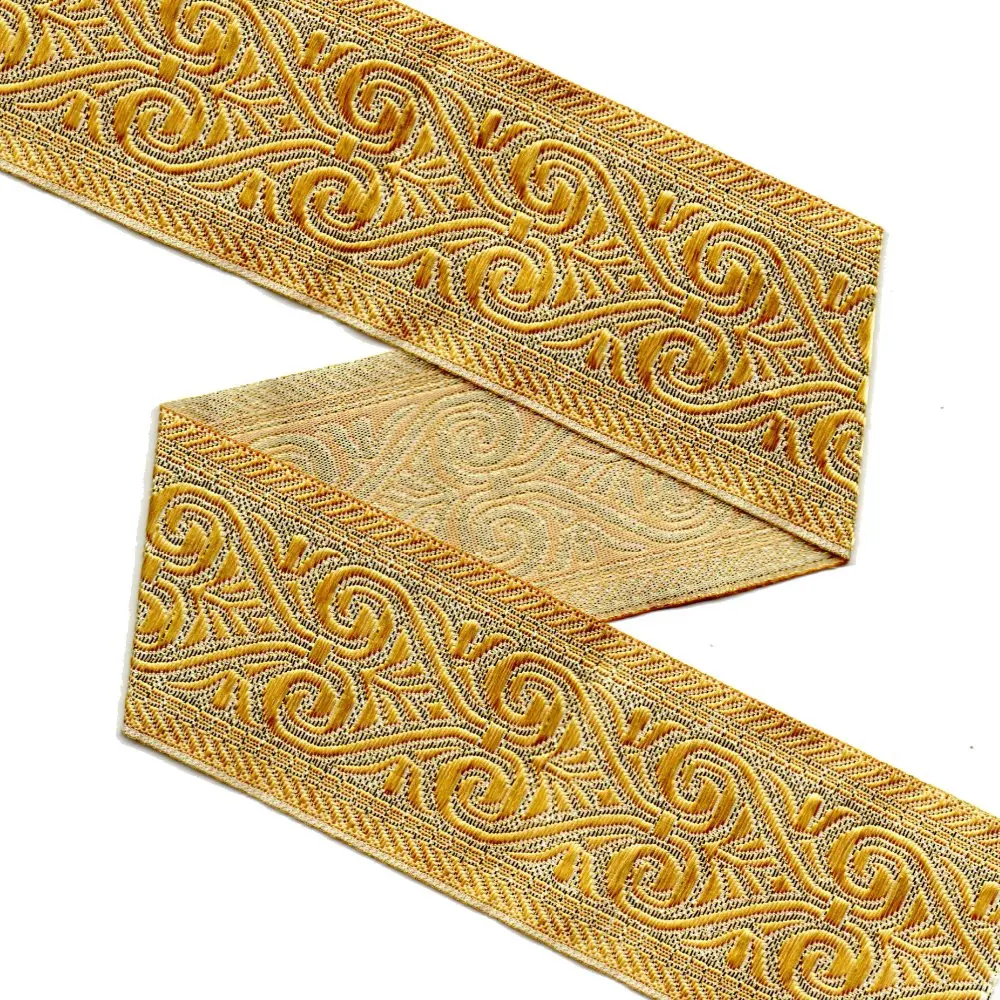 ZERZEEMOOY 49MM 10yard/lot Polyester Woven Jacquard Ribbon Light Gold Geometric Pattern For Curtain And Clothing Accessory
ZERZEEMOOY 49MM 10yard/lot Polyester Woven Jacquard Ribbon Light Gold Geometric Pattern For Curtain And Clothing Accessory