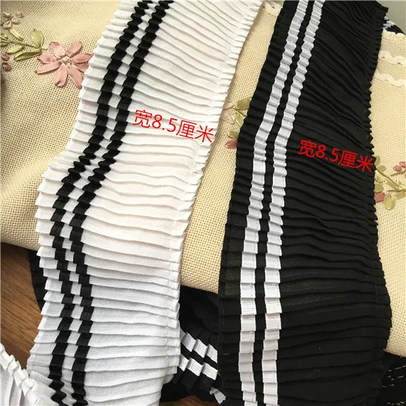 3yards Black/White/Bleach white Thicken Quality Ruffled Trim Pleated Chiffon Lace Fabric For Garment DIY Accessories Z1194
3yards Black/White/Bleach white Thicken Quality Ruffled Trim Pleated Chiffon Lace Fabric For Garment DIY Accessories Z1194