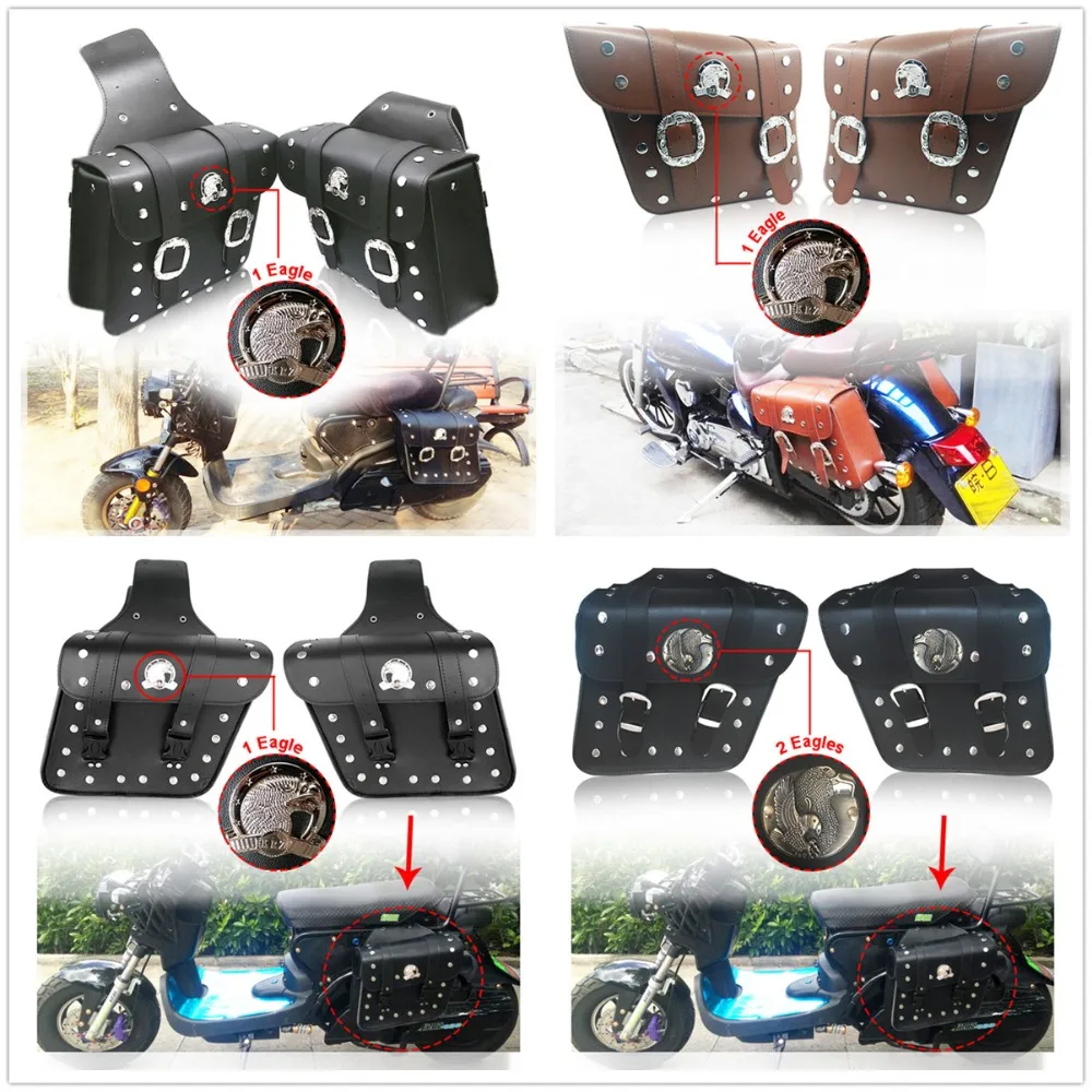 2pcs Motorcycle PU Leather Side Saddlebag Luggage Saddle Bag Black/Brown for Harley
2pcs Motorcycle PU Leather Side Saddlebag Luggage Saddle Bag Black/Brown for Harley