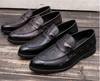 Spring Design Trend New Style England Style Brogue Shoes Male Crocodile Pattern Pointed Toes Slip On Bottom Thick Loafers
Spring Design Trend New Style England Style Brogue Shoes Male Crocodile Pattern Pointed Toes Slip On Bottom Thick Loafers
