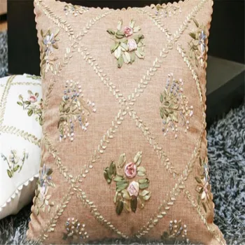 Natural linen throw pillow cushion DIY ribbon embroidery handmade cushion case 18inch free shipping Semi finished pillow
Natural linen throw pillow cushion DIY ribbon embroidery handmade cushion case 18inch free shipping Semi finished pillow