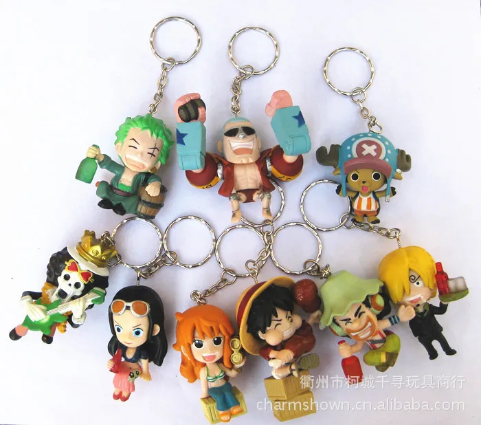 9pcs/set One Piece Zoro Frank Luffy Brook Chopper Robin Nami Sanji Anime Keychain Collectible Action Figure PVC Collection toys
9pcs/set One Piece Zoro Frank Luffy Brook Chopper Robin Nami Sanji Anime Keychain Collectible Action Figure PVC Collection toys