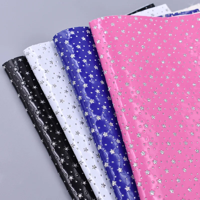 A4 21x29cm Glitter Star Pattern Artificial Synthetic Leather Fabric For Sewing DIY Bag Hairbow Material
A4 21x29cm Glitter Star Pattern Artificial Synthetic Leather Fabric For Sewing DIY Bag Hairbow Material