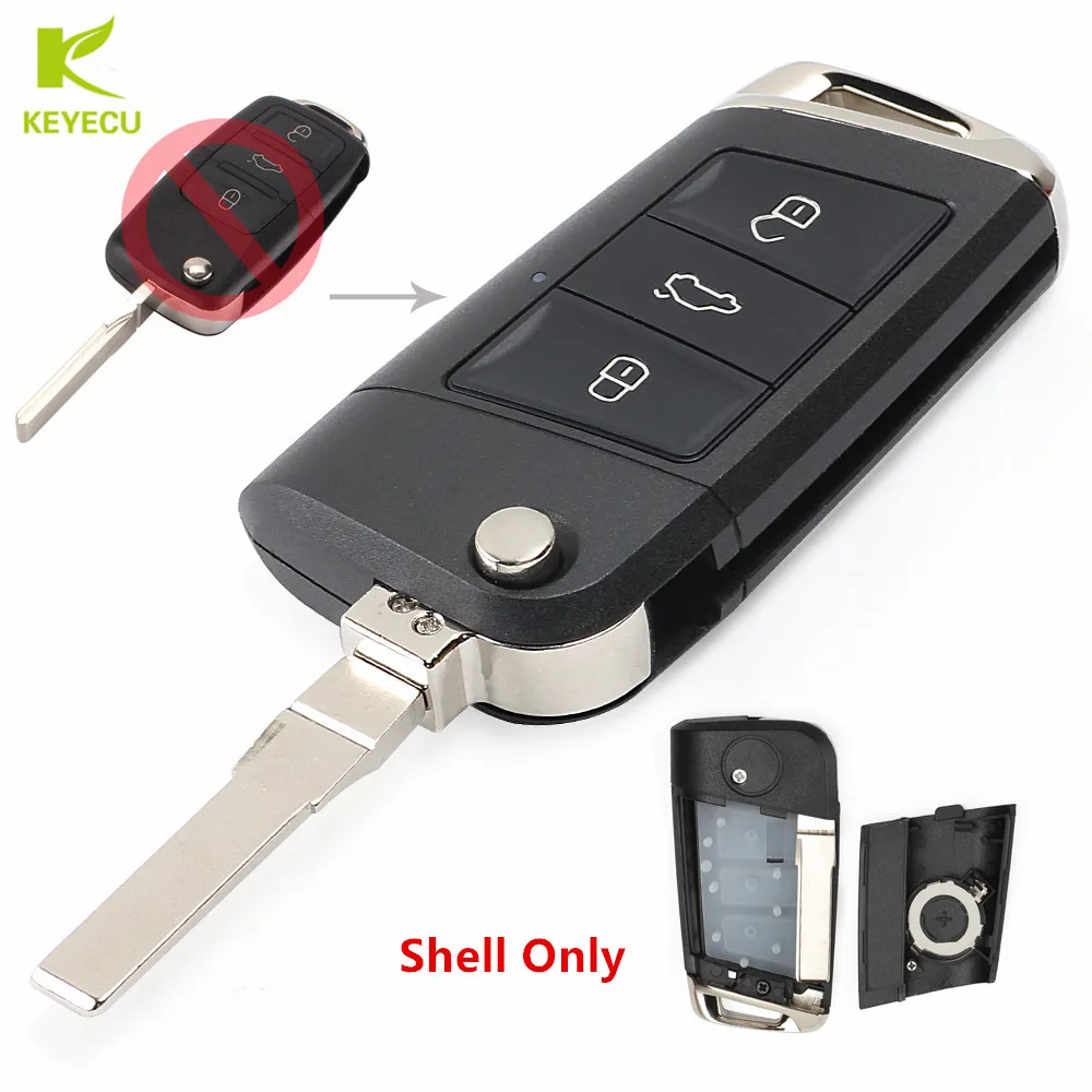 KEYECU Relacement New 3 Buttons Modified Folding Flip Remote Key Shell Cover for Volkswagen Golf 7 Jetta Passat Beetle Polo Bora
KEYECU Relacement New 3 Buttons Modified Folding Flip Remote Key Shell Cover for Volkswagen Golf 7 Jetta Passat Beetle Polo Bora