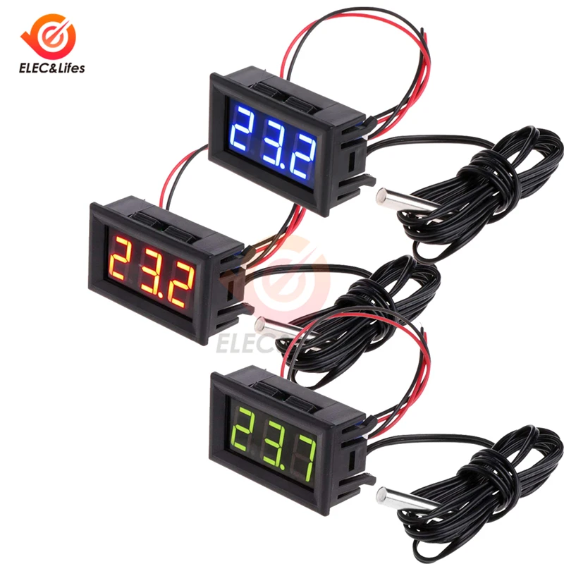 DC 5-12V Mini Digital Thermometer Car Temperature meter Detector Sensor Waterproof Probe 1M temperature tester for Aquarium pool
DC 5-12V Mini Digital Thermometer Car Temperature meter Detector Sensor Waterproof Probe 1M temperature tester for Aquarium pool