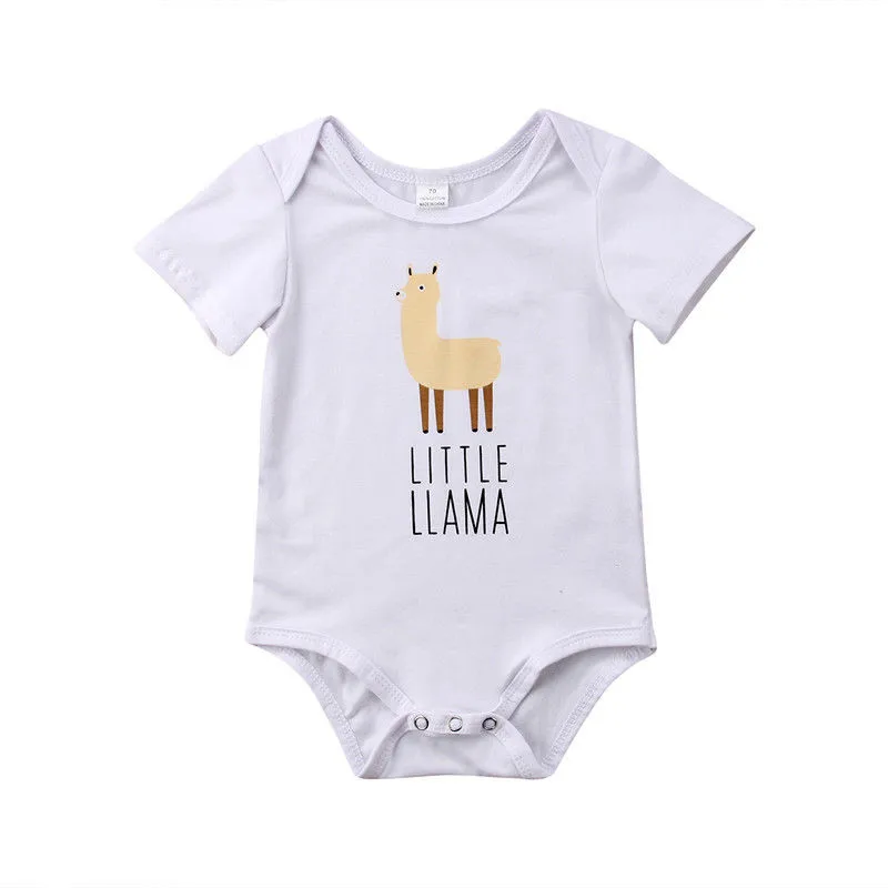 Newborn Kids Baby Boy Girl Llama Romper Playsuit Summer Clothes Outfits Baby Clothes Cotton O-neck Unisex Short Sleeve Romper
Newborn Kids Baby Boy Girl Llama Romper Playsuit Summer Clothes Outfits Baby Clothes Cotton O-neck Unisex Short Sleeve Romper