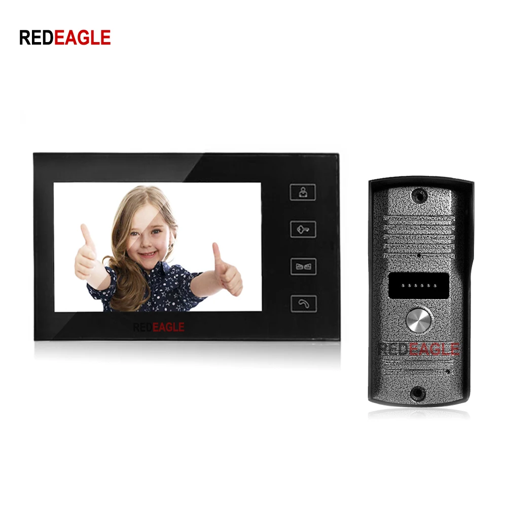 REDEAGLE Home 7 inch Color TFT Touch Key LCD Screen video door phone Doorbell intercom system 700TVL IR Camera doorphone Kit
REDEAGLE Home 7 inch Color TFT Touch Key LCD Screen video door phone Doorbell intercom system 700TVL IR Camera doorphone Kit