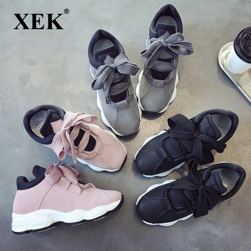 XEK Spring Autumn Platform Sneakers Shoes For Women Comfortable Pig Suede Casual Shoes Women 2018 Tenis Feminino ZLL355
XEK Spring Autumn Platform Sneakers Shoes For Women Comfortable Pig Suede Casual Shoes Women 2018 Tenis Feminino ZLL355