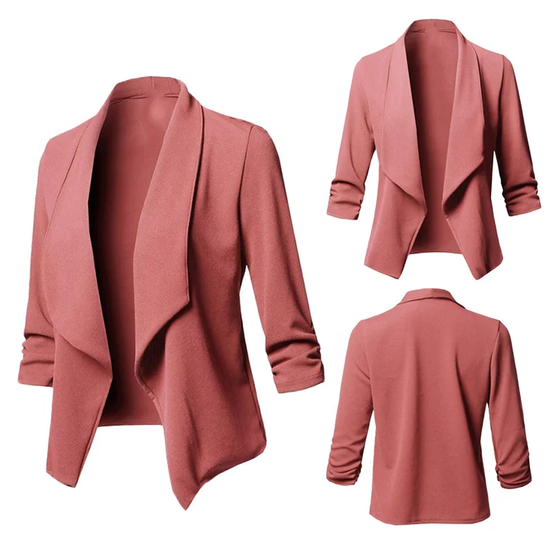 Fashion Women Slim OL Casual Blazers Jacket Coat Work Office Lady Clothes Suit None Button Business Female Blazer Coat Zevrez
Fashion Women Slim OL Casual Blazers Jacket Coat Work Office Lady Clothes Suit None Button Business Female Blazer Coat Zevrez