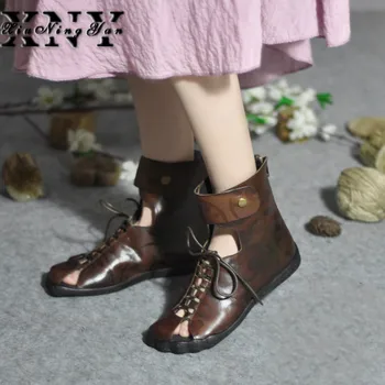 Retro Art Van Leather Summer Boots Hollow Handmade Shoes Original Hollow Sandals Female Boots Military Women Flat Shoes
Retro Art Van Leather Summer Boots Hollow Handmade Shoes Original Hollow Sandals Female Boots Military Women Flat Shoes