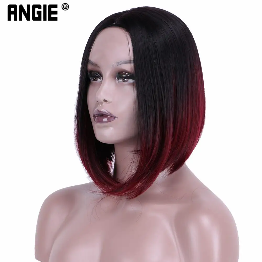 ANGIE 14 Inches Two Tone Ombre Colored Wig T1/99j Middle Part Synthetic Hair Short Bob Wig For Women
ANGIE 14 Inches Two Tone Ombre Colored Wig T1/99j Middle Part Synthetic Hair Short Bob Wig For Women