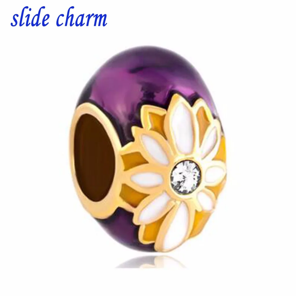 slide charm Free shipping Purple Egg Lucky Charms Clear Crystal Daisy Lucky Charms Bead fit Pandora bracelet
slide charm Free shipping Purple Egg Lucky Charms Clear Crystal Daisy Lucky Charms Bead fit Pandora bracelet