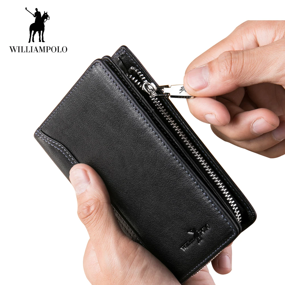 WilliamPOLO 2019 Fashion Vegetable-tanned Men's Genuine Leather Wallet Cards Phone Money Holder Zipper Cowhide Short Business
WilliamPOLO 2019 Fashion Vegetable-tanned Men's Genuine Leather Wallet Cards Phone Money Holder Zipper Cowhide Short Business