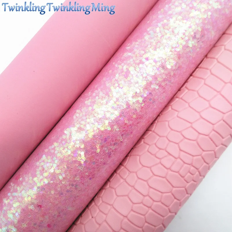 PINK Glitter Fabric, Suede Faux Leather Fabric, Crocodile Synthetic Leather Sheets For Bows A4 8"x11" Twinkling Ming XM225
PINK Glitter Fabric, Suede Faux Leather Fabric, Crocodile Synthetic Leather Sheets For Bows A4 8"x11" Twinkling Ming XM225