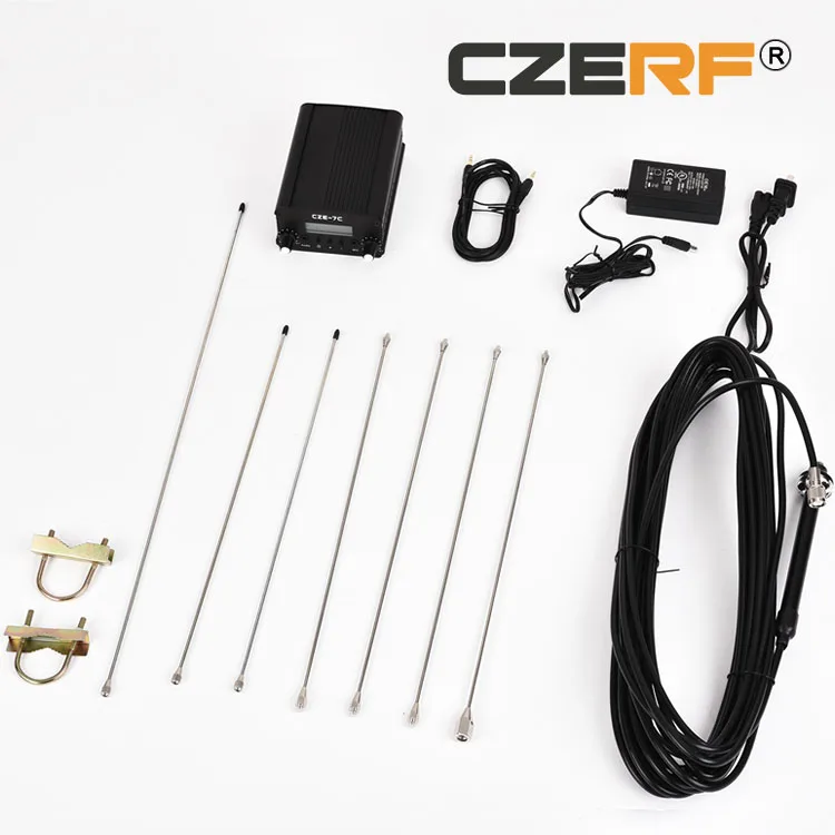 Free Shipping CZE-7C 7w Stereo PLL FM Transmitter with 1/4 wave GP1 antenna Kits
Free Shipping CZE-7C 7w Stereo PLL FM Transmitter with 1/4 wave GP1 antenna Kits