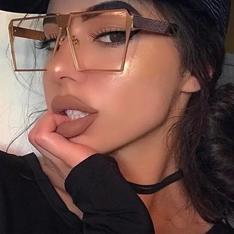 Flat Top Square Glasses Frame Women Big Metal Shades High Quality Oculos Oversized UV400 Protection Reflective Lens Lunette
Flat Top Square Glasses Frame Women Big Metal Shades High Quality Oculos Oversized UV400 Protection Reflective Lens Lunette