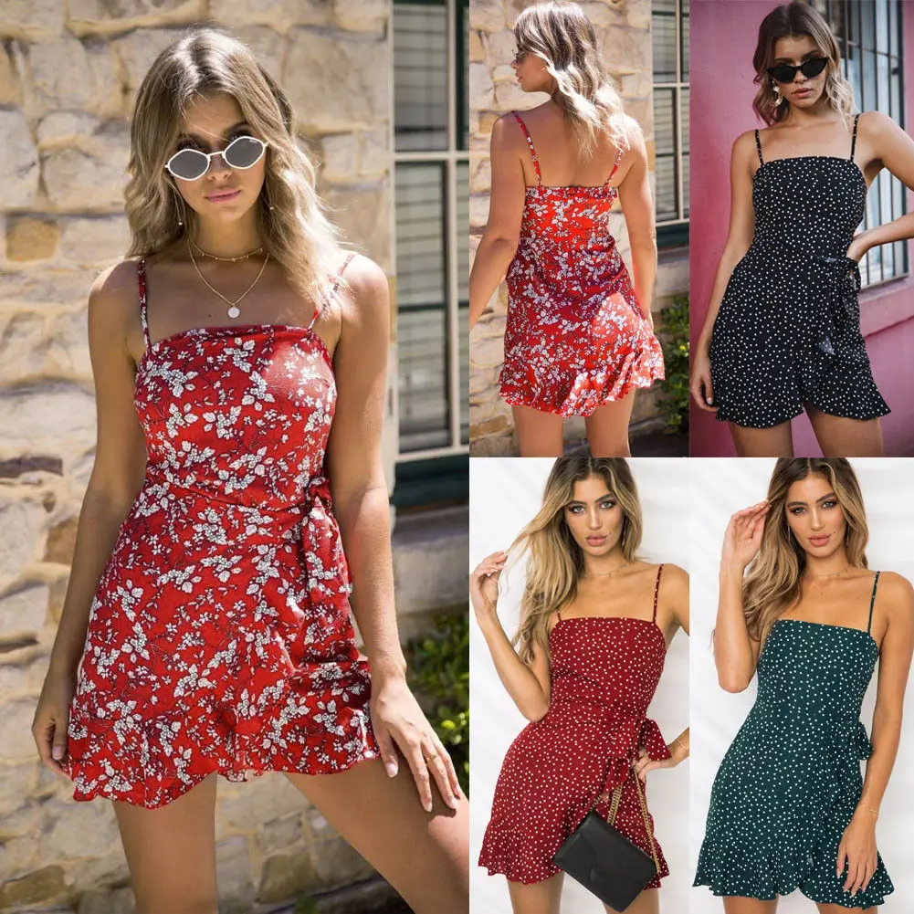 2019 Women Floral Chiffon Boho Summer Party Evening Beach Short Mini Dress Sundress
2019 Women Floral Chiffon Boho Summer Party Evening Beach Short Mini Dress Sundress