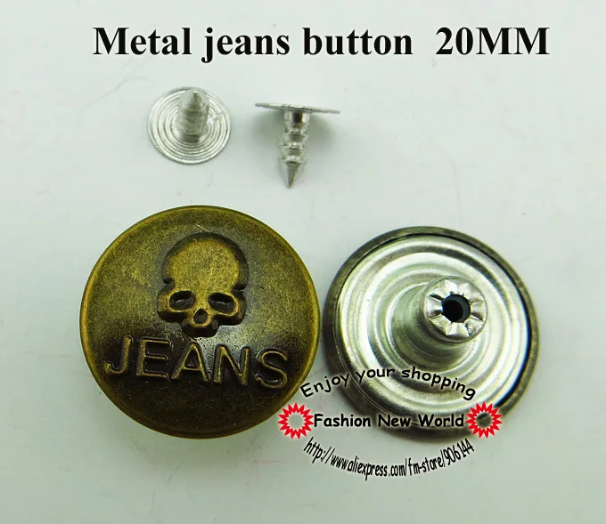 30PCS 20MM GUN BLACK skull bone new design metal jeans button brand round buttons clothes accessory MJB-110
30PCS 20MM GUN BLACK skull bone new design metal jeans button brand round buttons clothes accessory MJB-110