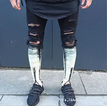 Ripped patchwork Zipper Jeans Men Woman Skinny Distressed Slim Famous Designer Biker HipHop Swag Tyga White Black Slim Jeans
Ripped patchwork Zipper Jeans Men Woman Skinny Distressed Slim Famous Designer Biker HipHop Swag Tyga White Black Slim Jeans