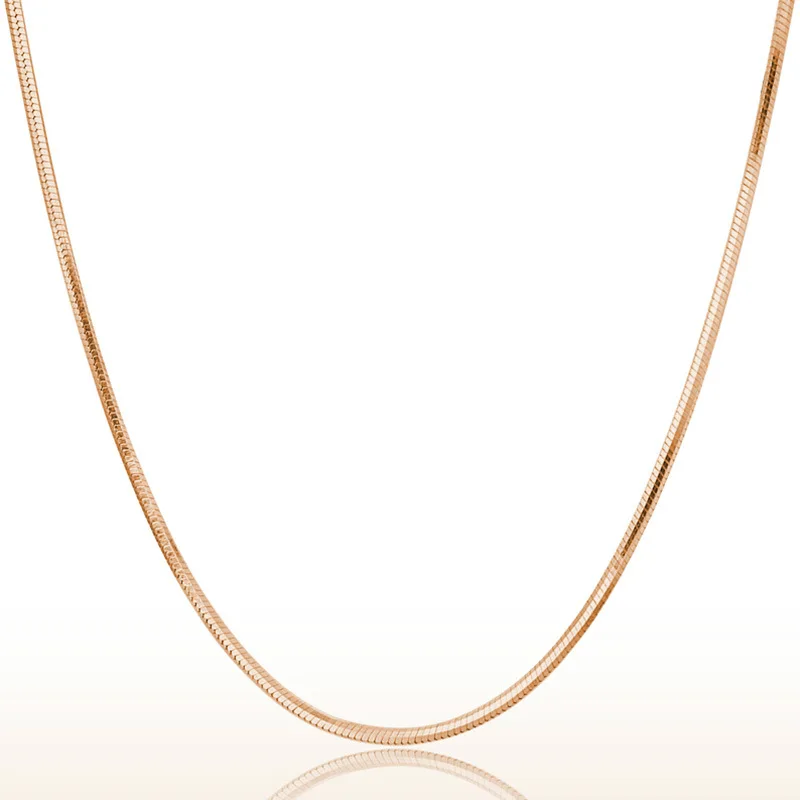 100% 925 sterling silver fashion 45cm rose gold snake chain jewelry ladies`short necklace wholesale drop shipping
100% 925 sterling silver fashion 45cm rose gold snake chain jewelry ladies`short necklace wholesale drop shipping