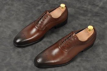 Men fashion handmade oxfords black grown pointed toe lace up low heel formal shoes Genuine leather party office shoes
Men fashion handmade oxfords black grown pointed toe lace up low heel formal shoes Genuine leather party office shoes