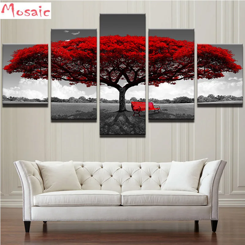 Diy Diamond Embroidery 5 Pieces Red Tree Art Scenery Landscape 5D Diamond Painting Cross Stitch New Needlework Patterns Kits
Diy Diamond Embroidery 5 Pieces Red Tree Art Scenery Landscape 5D Diamond Painting Cross Stitch New Needlework Patterns Kits