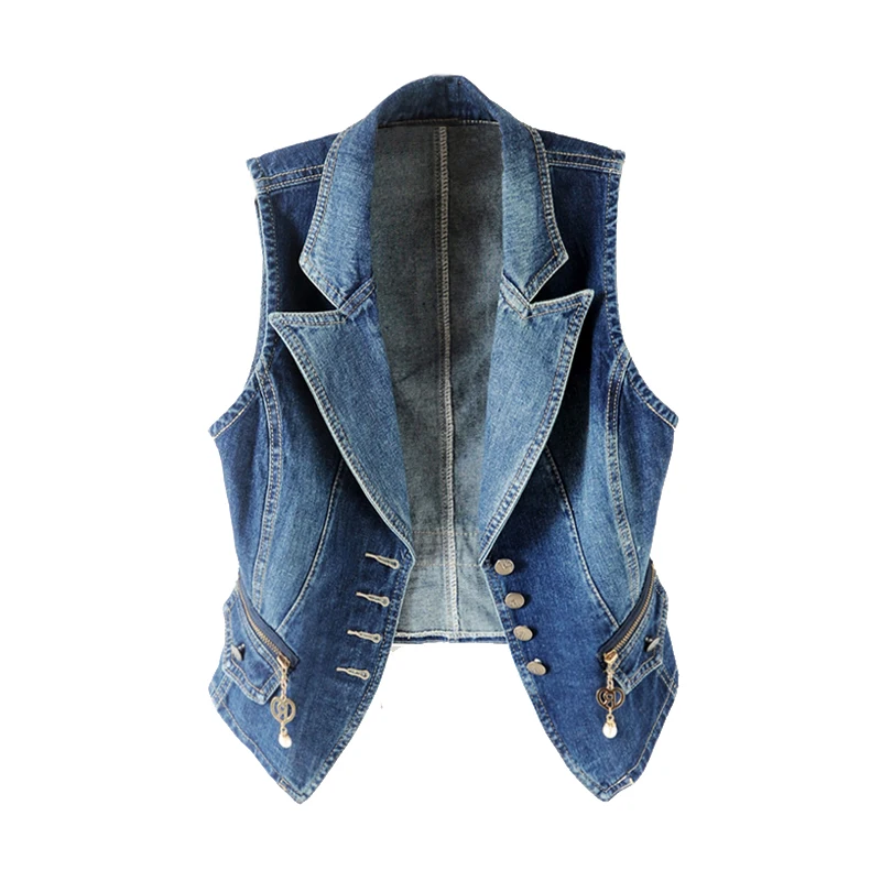2019 Spring Autumn Women Denim Vest Jacket Fashion Sleeveless Short Women Jeans Waistcoat Plus size Casual Ladies Vest Tops 4XL
2019 Spring Autumn Women Denim Vest Jacket Fashion Sleeveless Short Women Jeans Waistcoat Plus size Casual Ladies Vest Tops 4XL