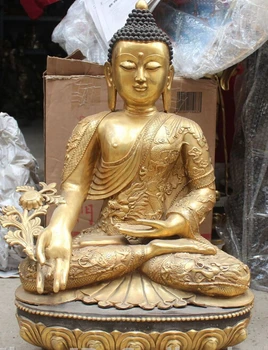 shitou 002929 28" Tibet Bronze Gilt Dragon Medical Menla Medicine Buddha On Lotus Statue
shitou 002929 28" Tibet Bronze Gilt Dragon Medical Menla Medicine Buddha On Lotus Statue